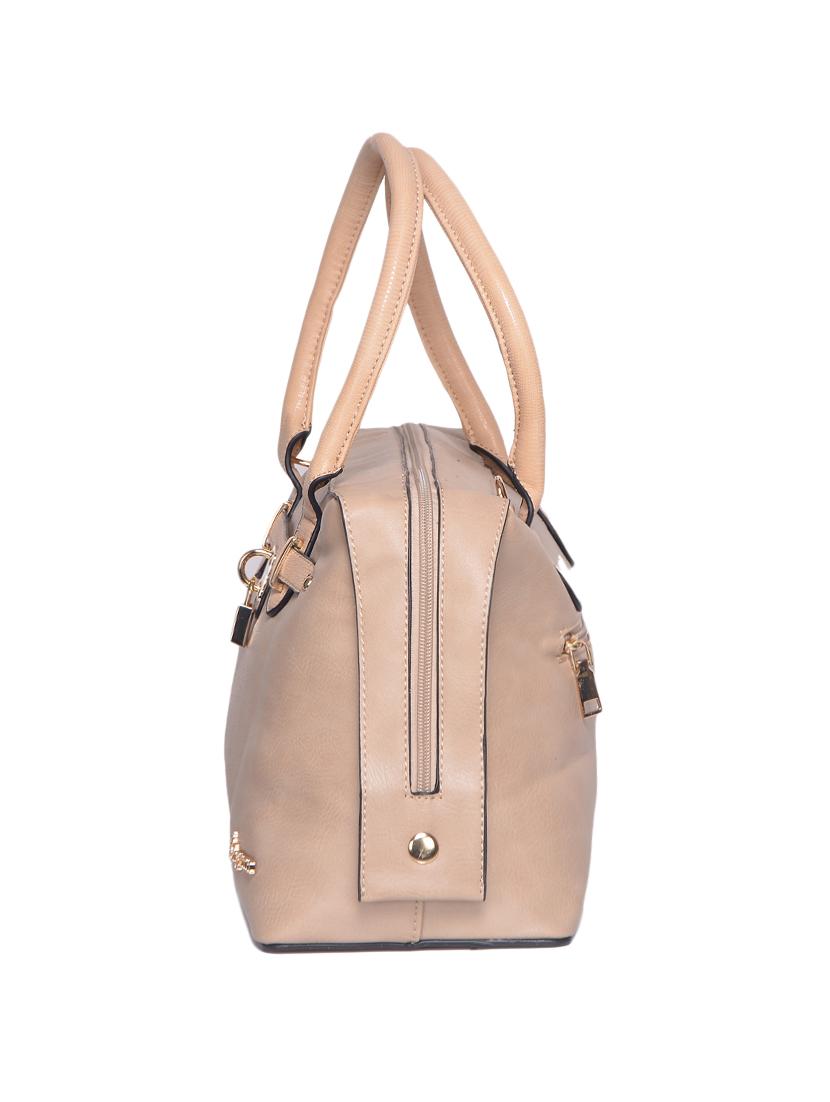 beige leatherette (pu) handbag - 15233485 - Standard Image - 3
