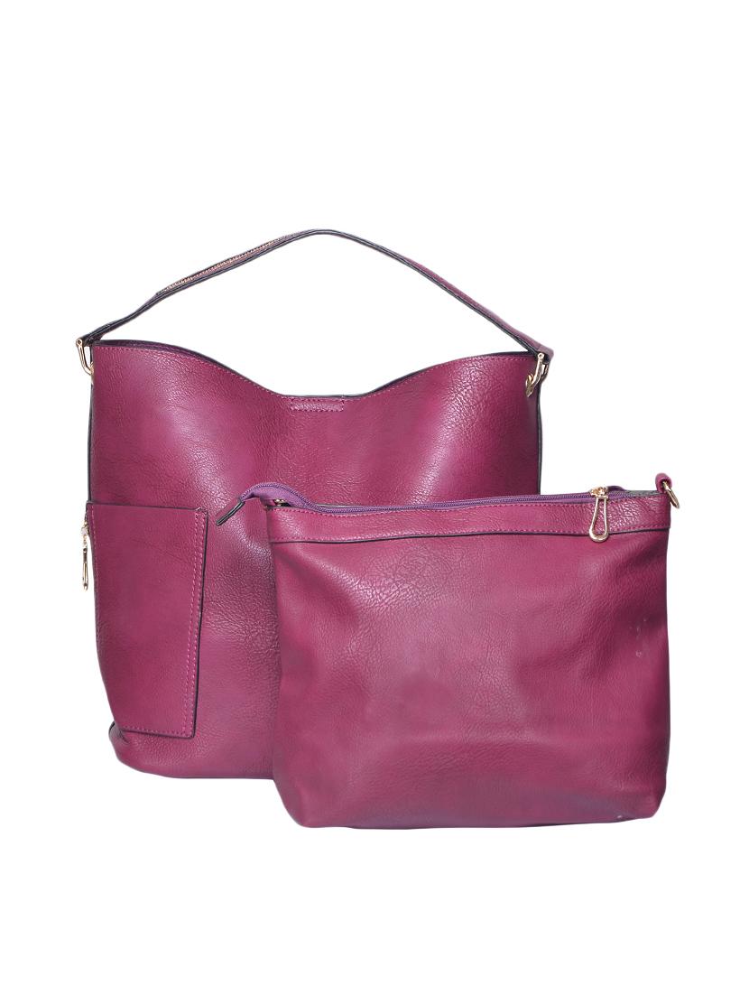 wine leatherette (pu) combo handbag - 15233487 - Zoom Image - 0