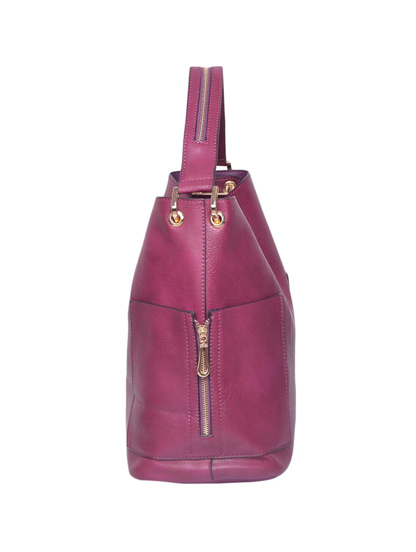 wine leatherette (pu) combo handbag - 15233487 - Standard Image - 3