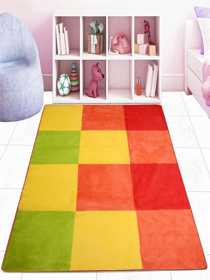 soft microfiber anti slip kids design floor carpet- 90x150 cm