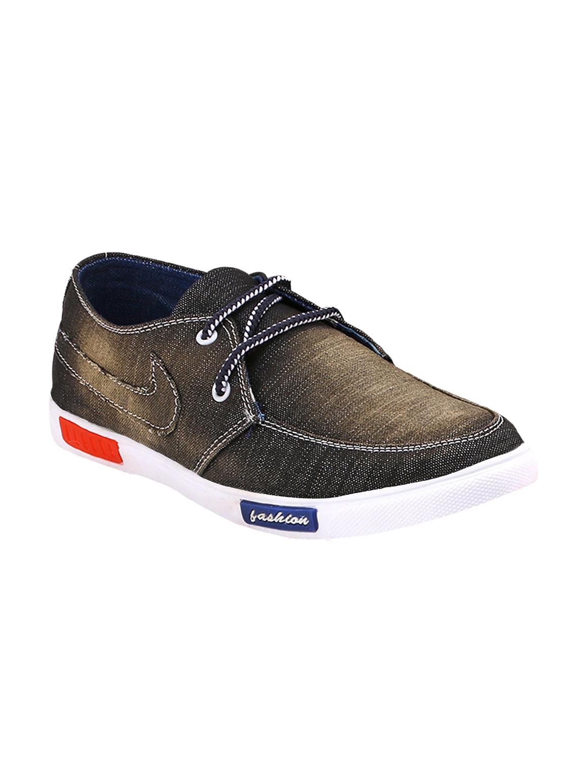 brown denim lace up sneaker - 15237794 - Zoom Image - 0