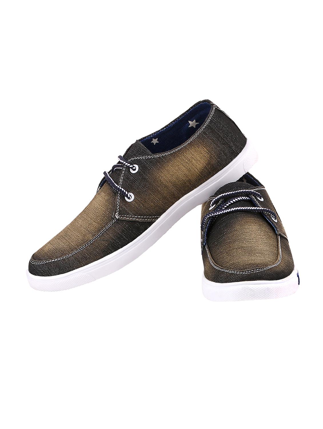 brown denim lace up sneaker - 15237794 - Standard Image - 3
