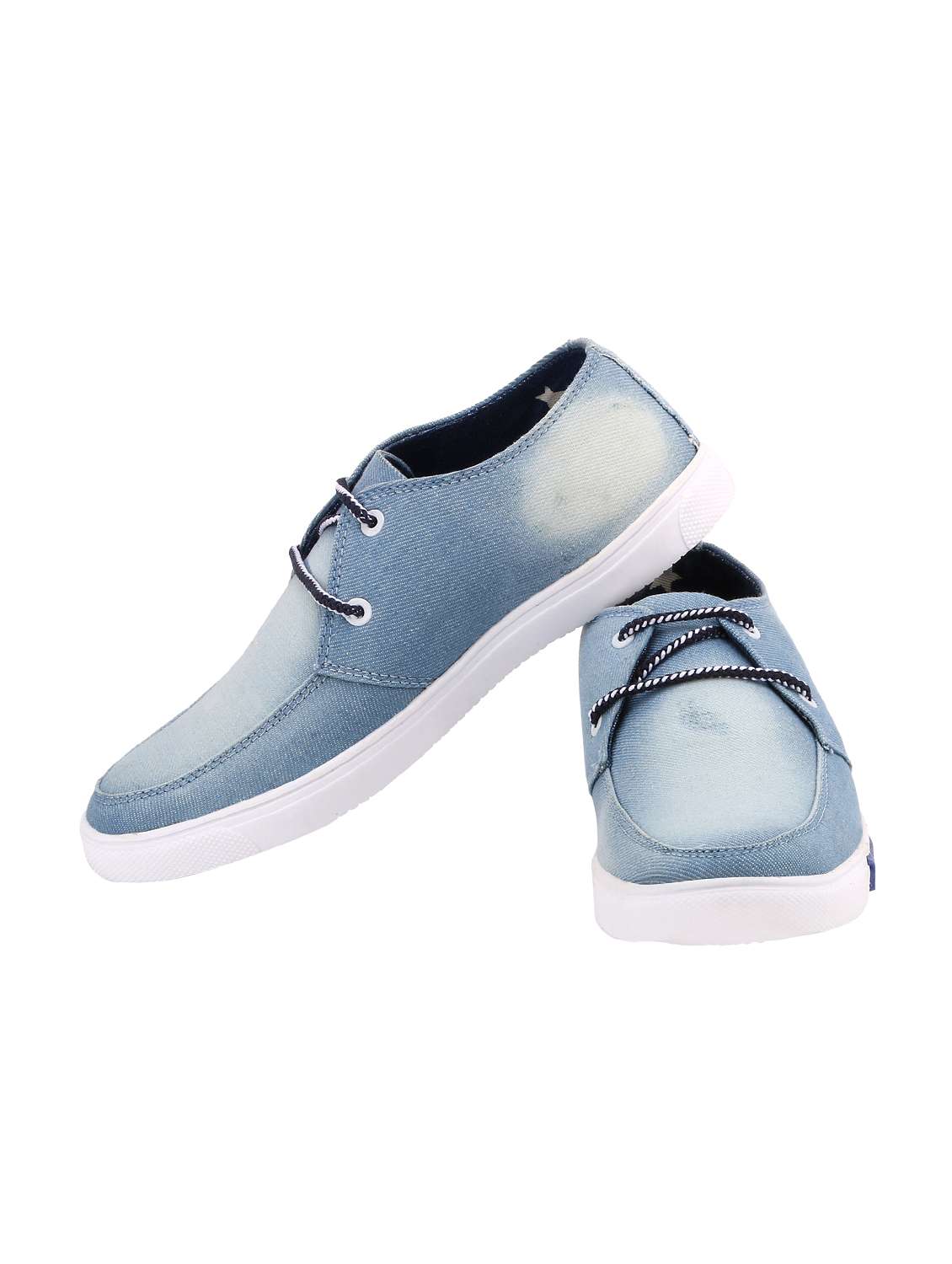 blue denim lace up sneaker - 15237867 - Standard Image - 3
