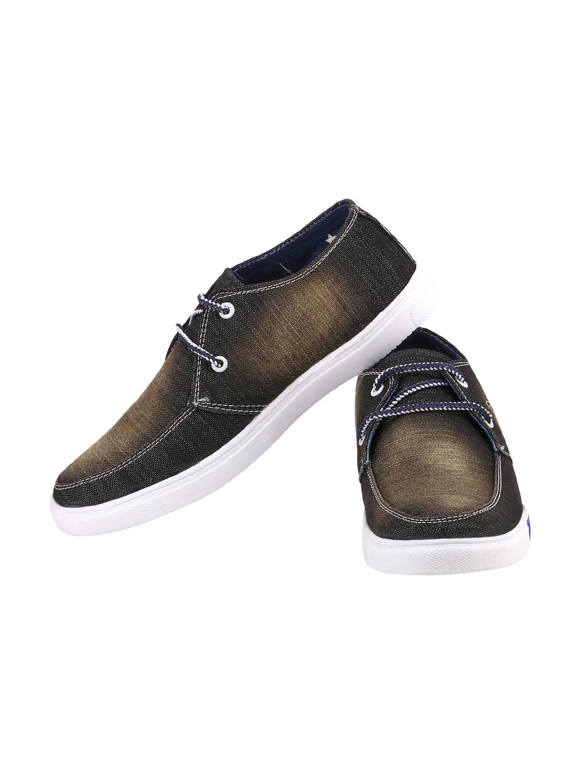 brown denim lace up sneaker - 15237868 - Standard Image - 3
