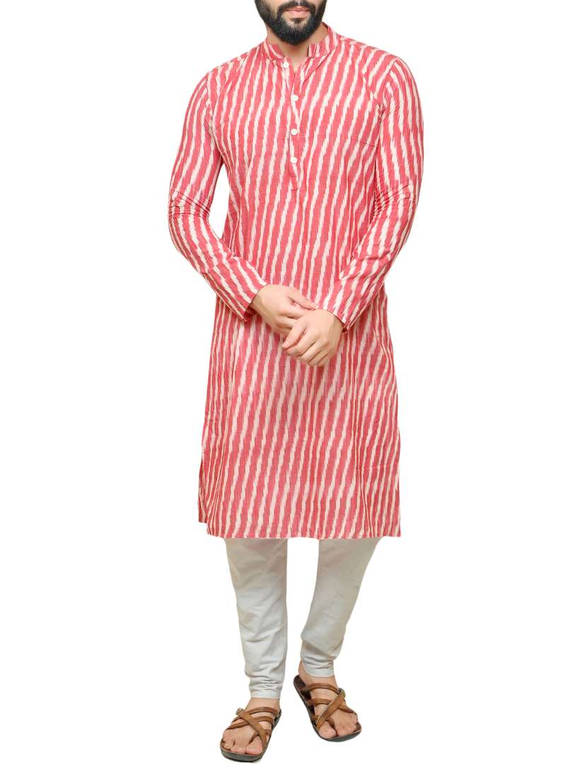 pink cotton long kurta