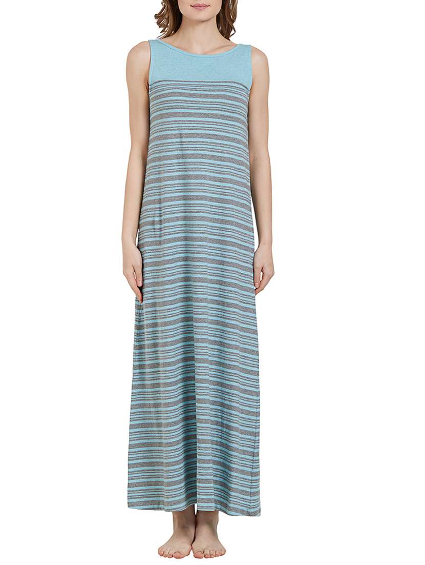 striped sleeveless nighty - 15240493 - Zoom Image - 0