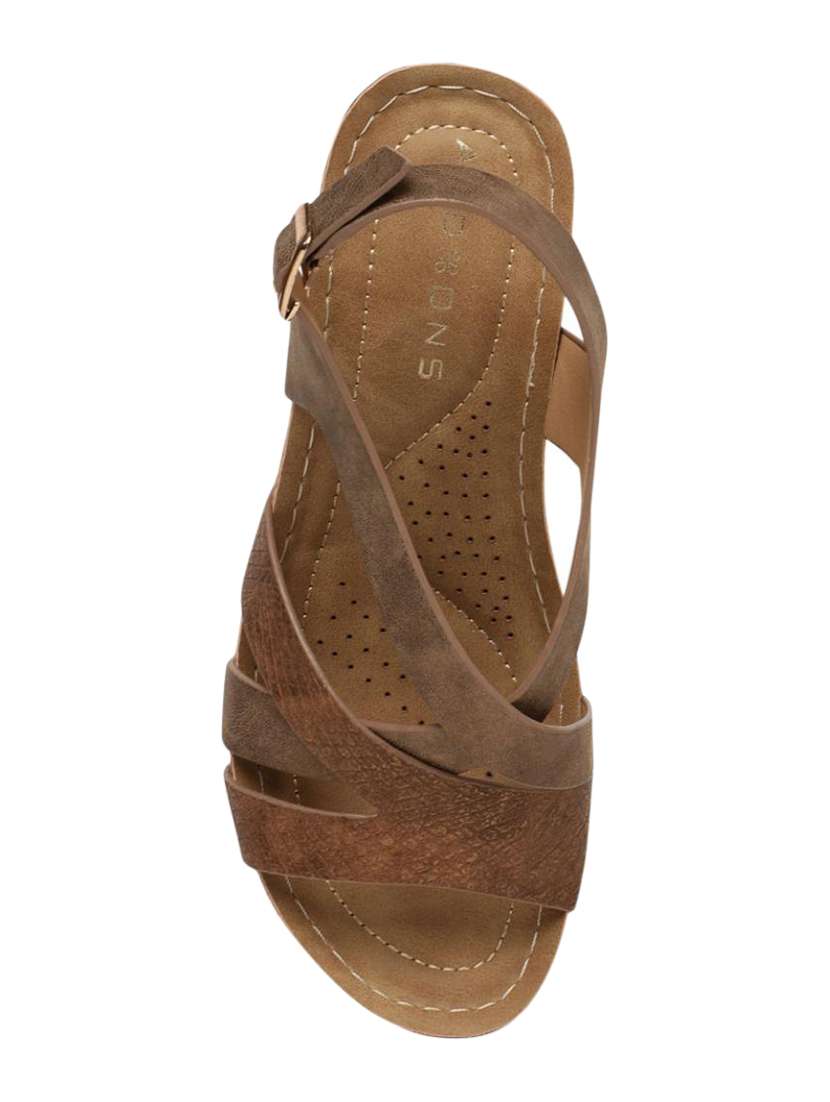 brown back strap wedge - 15242127 -  Standard Image - 3