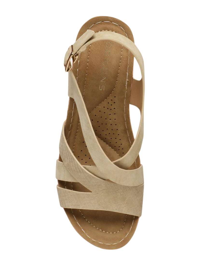beige back strap wedge - 15242128 -  Standard Image - 3