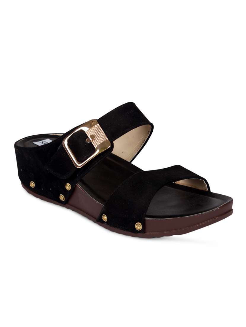 black slip on wedge