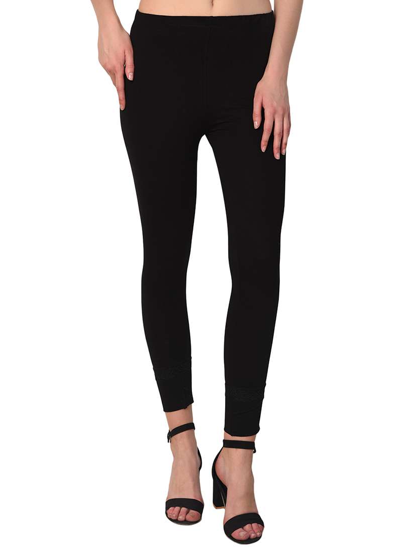 black solid leggings - 15249778 - Zoom Image - 0