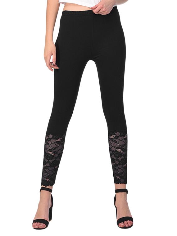 black solid leggings - 15249784 - Zoom Image - 0
