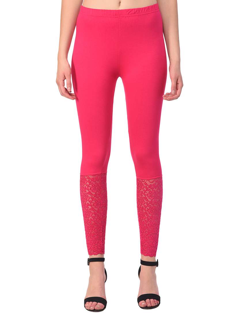 pink solid leggings - 15249787 - Zoom Image - 0