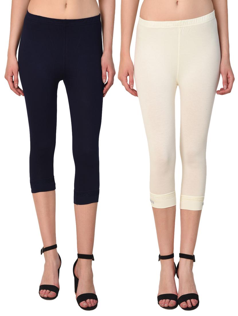 set of 2 multicolored leggings capri - 15258670 - Zoom Image - 0