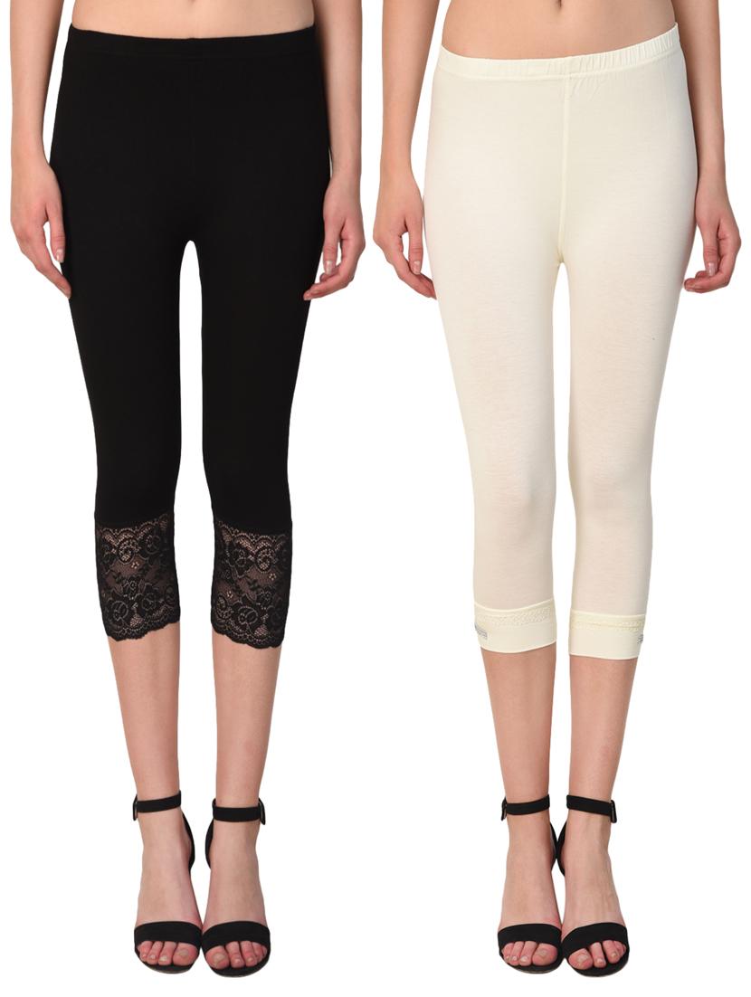 set of 2 multicolored leggings capri - 15258677 - Zoom Image - 0