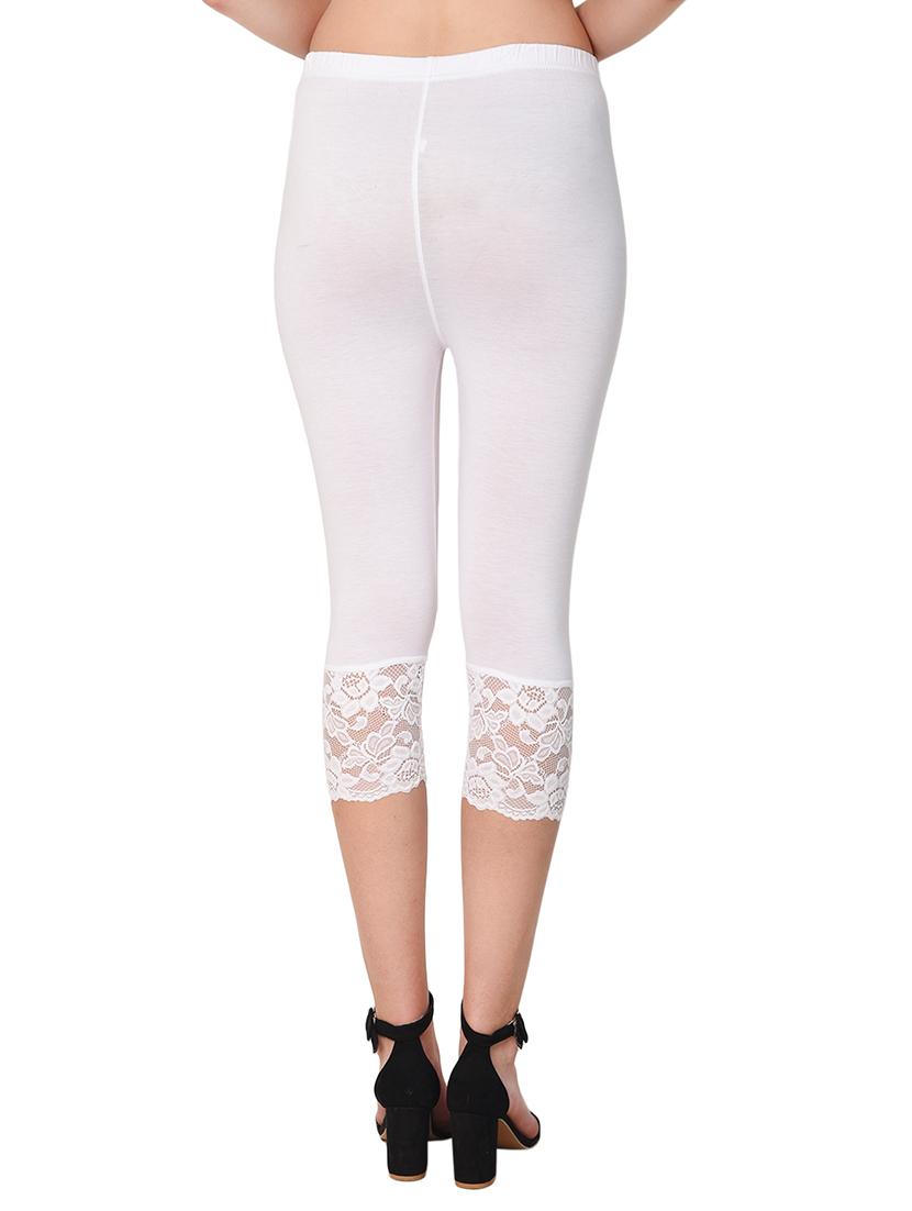 set of 2 white solid leggings capri - 15258699 - Standard Image - 3