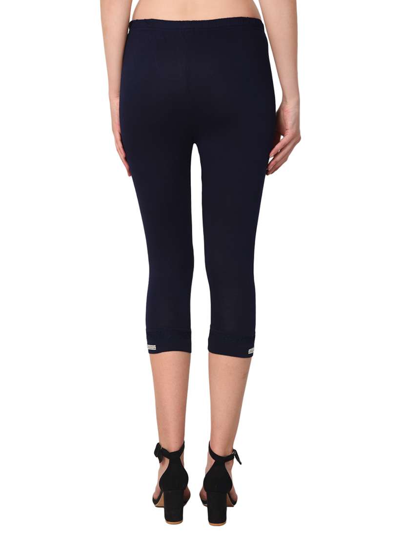 set of 2 multicolored solid leggings capri - 15258705 -  Standard Image - 3