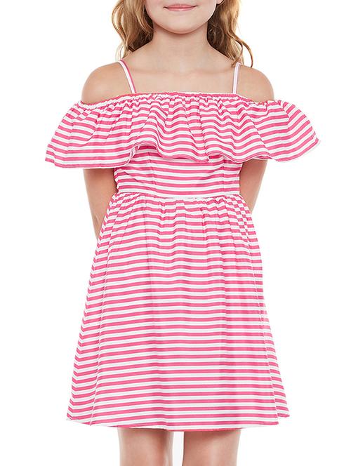 pink polyester frock - 15260643 - Standard Image - 0