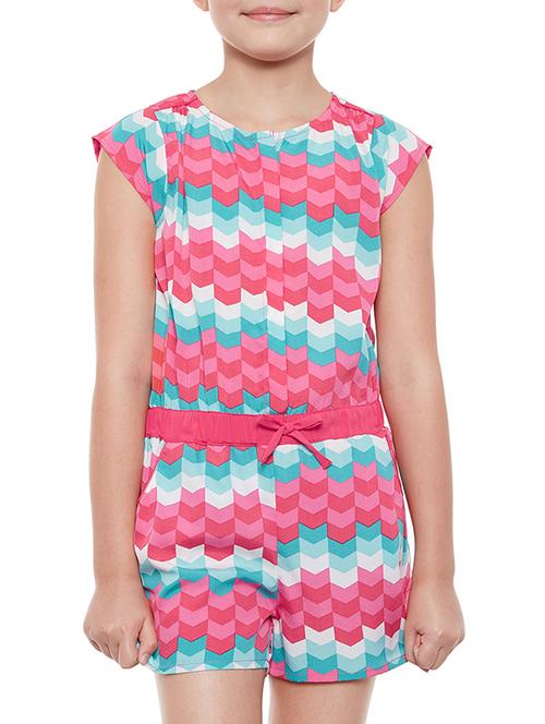 multi colored polyester playsuit - 15260647 - Standard Image - 0