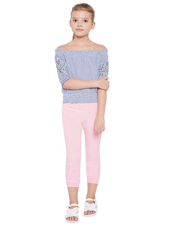 pink cotton capri - 15260682 -  Standard Image - 3