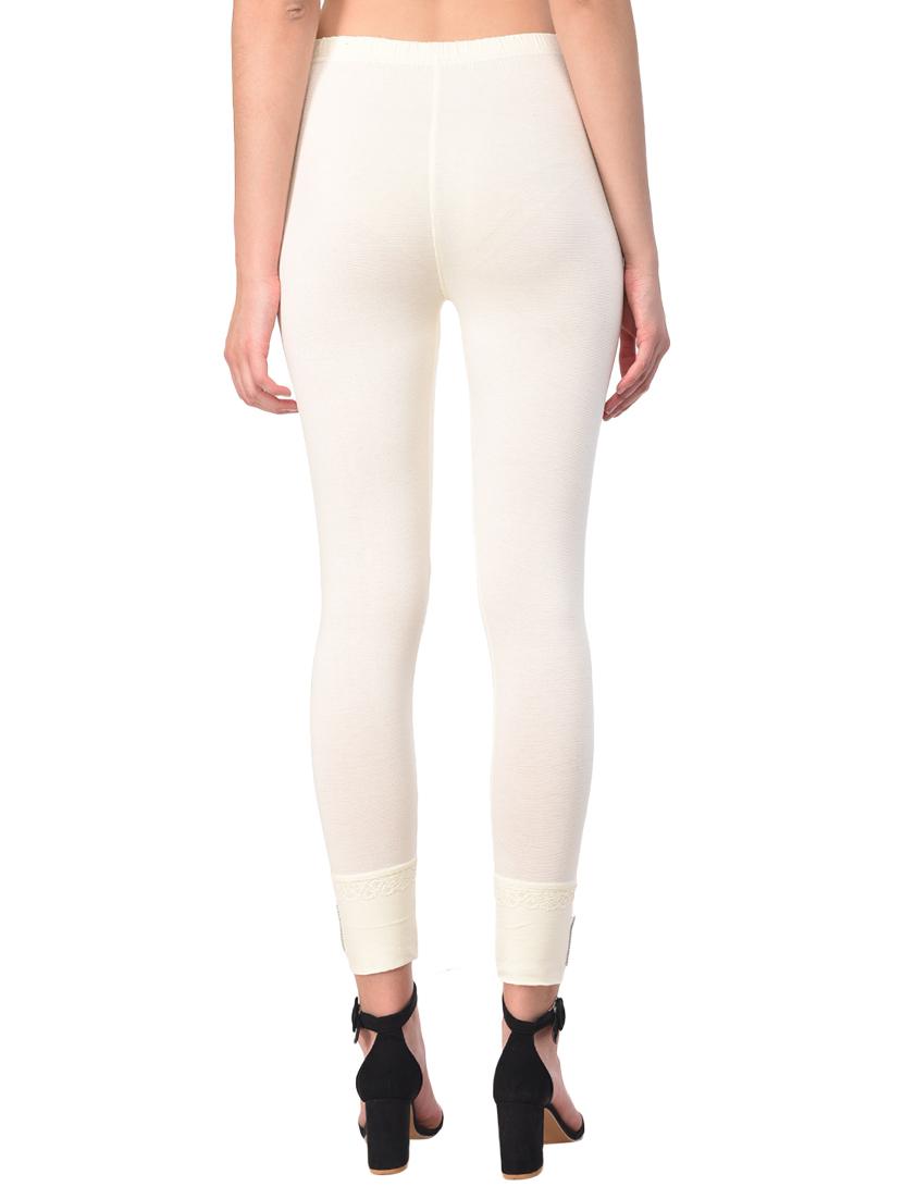 set of 2 white solid leggings - 15260906 - Standard Image - 3