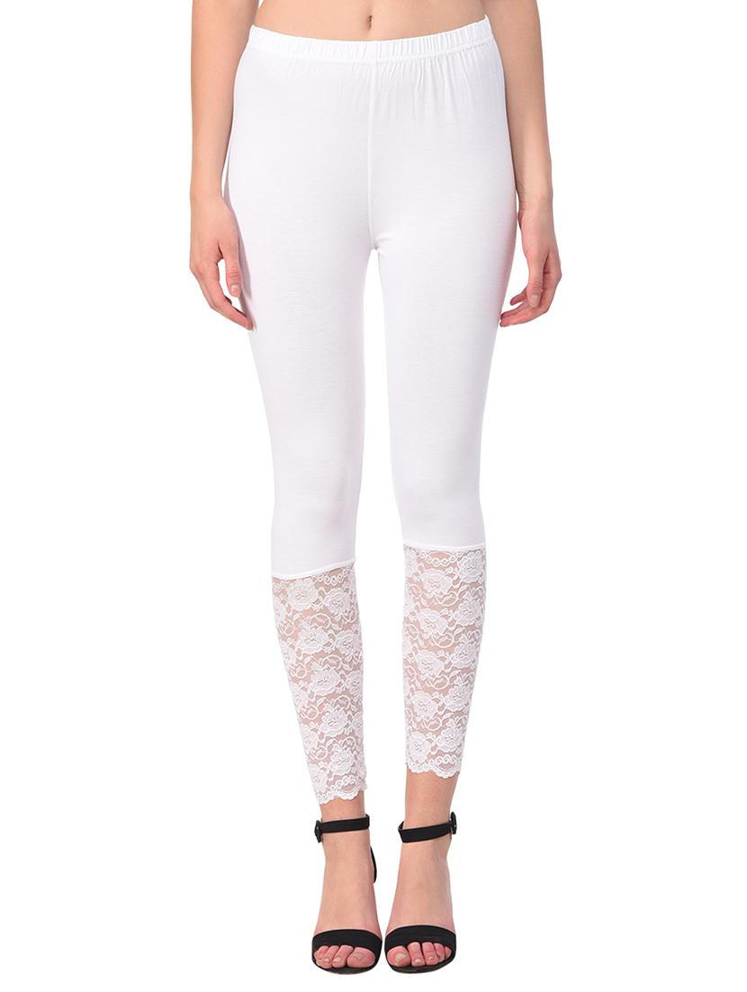 set of 2 white laced legging - 15260926 - Standard Image - 5
