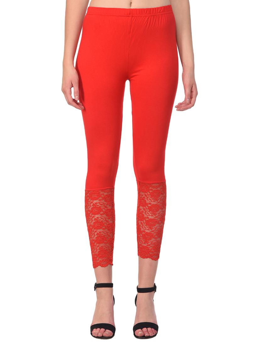 set of 2 red solid legging - 15260936 - Standard Image - 5