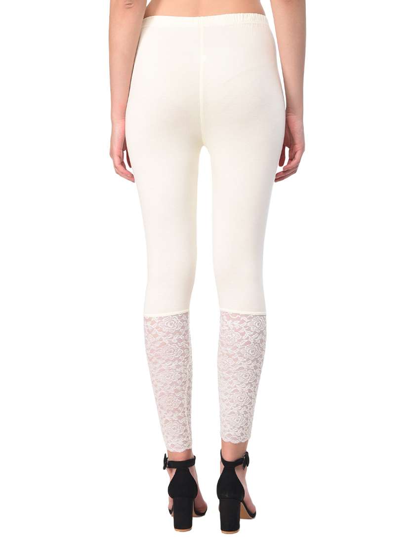 set of 2 white solid legging - 15260940 -  Standard Image - 3
