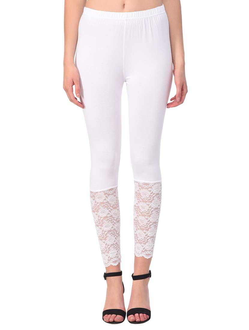 set of 2 white solid legging - 15260940 -  Standard Image - 5