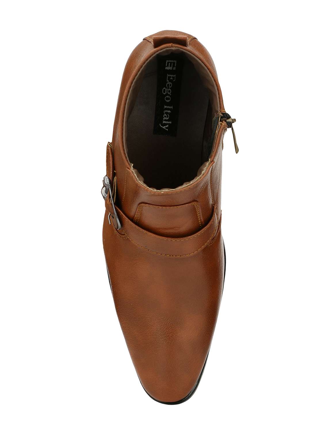 brown leatherette slip on boots  - 15260963 -  Standard Image - 3