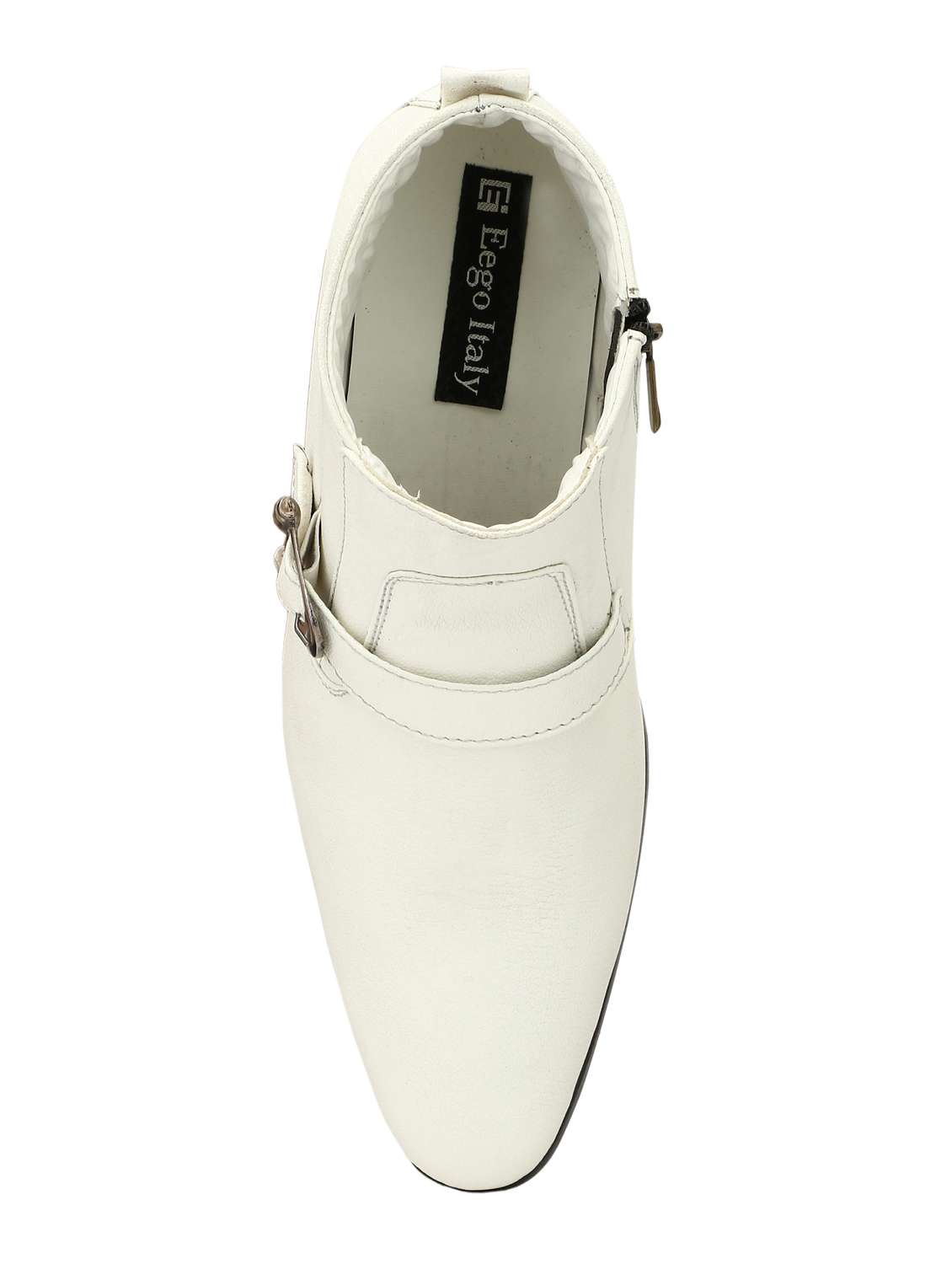 white leatherette formal slip on - 15260964 -  Standard Image - 3