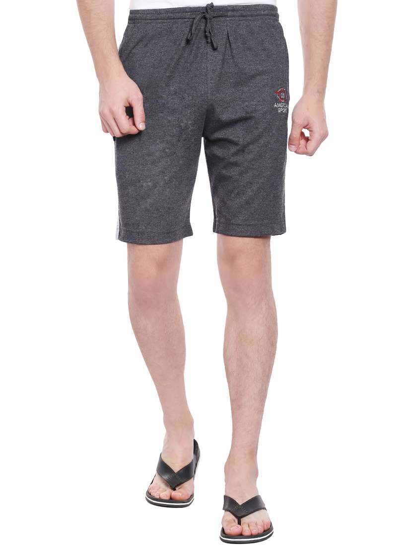 grey cotton shorts