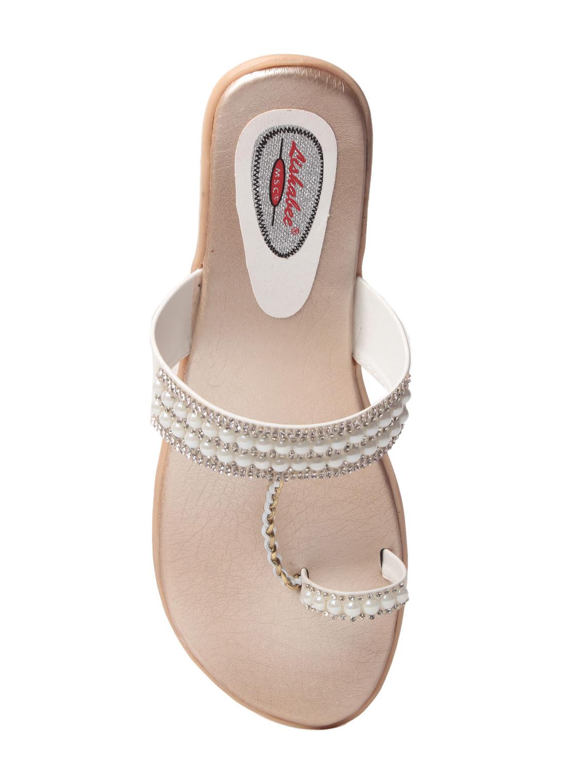 white one toe sandal - 15262873 - Standard Image - 3