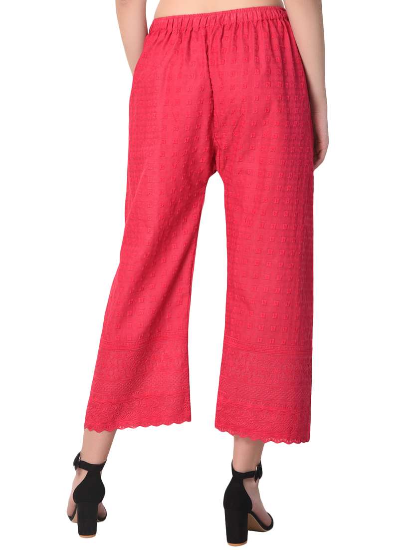 orange cotton combo palazzo - 15265279 - Standard Image - 3