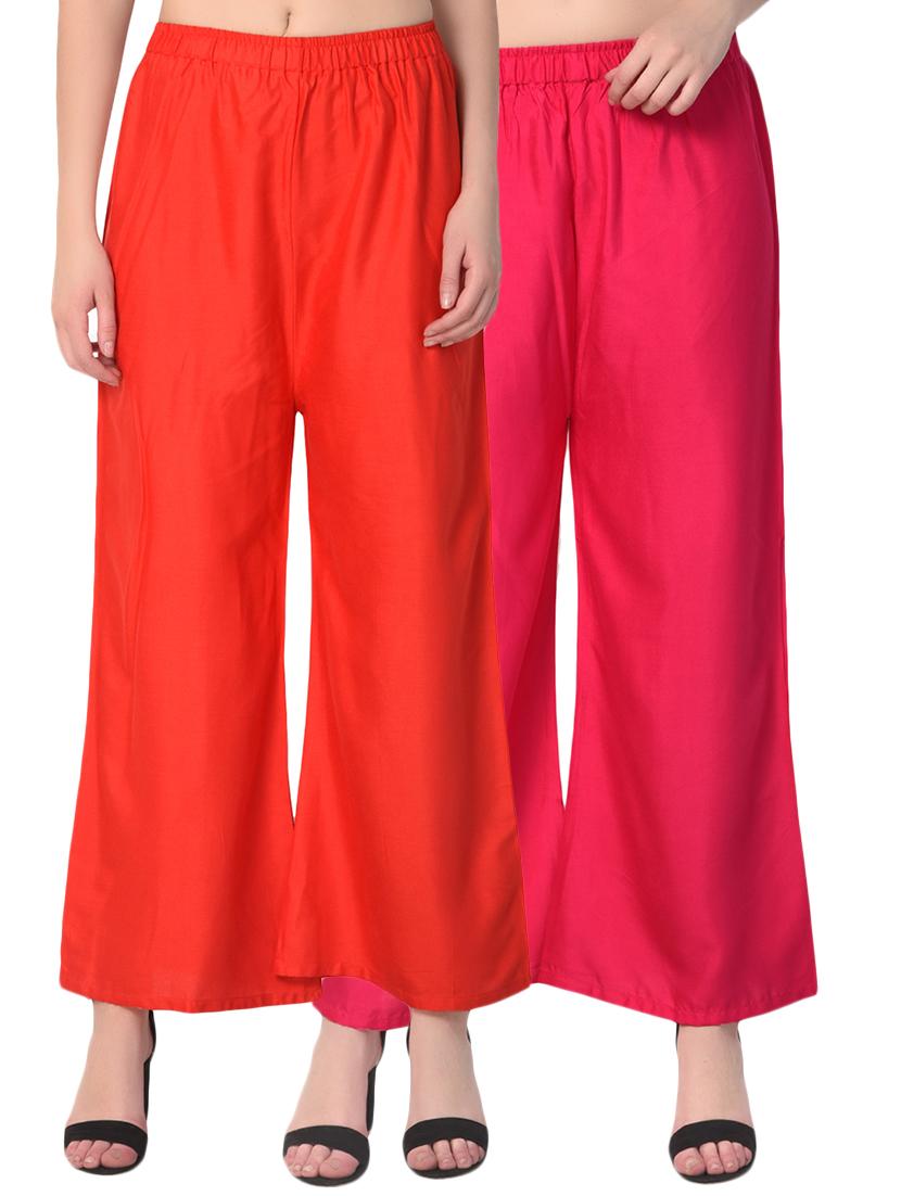 set of 2 multicolored solid palazzos - 15265282 - Zoom Image - 0