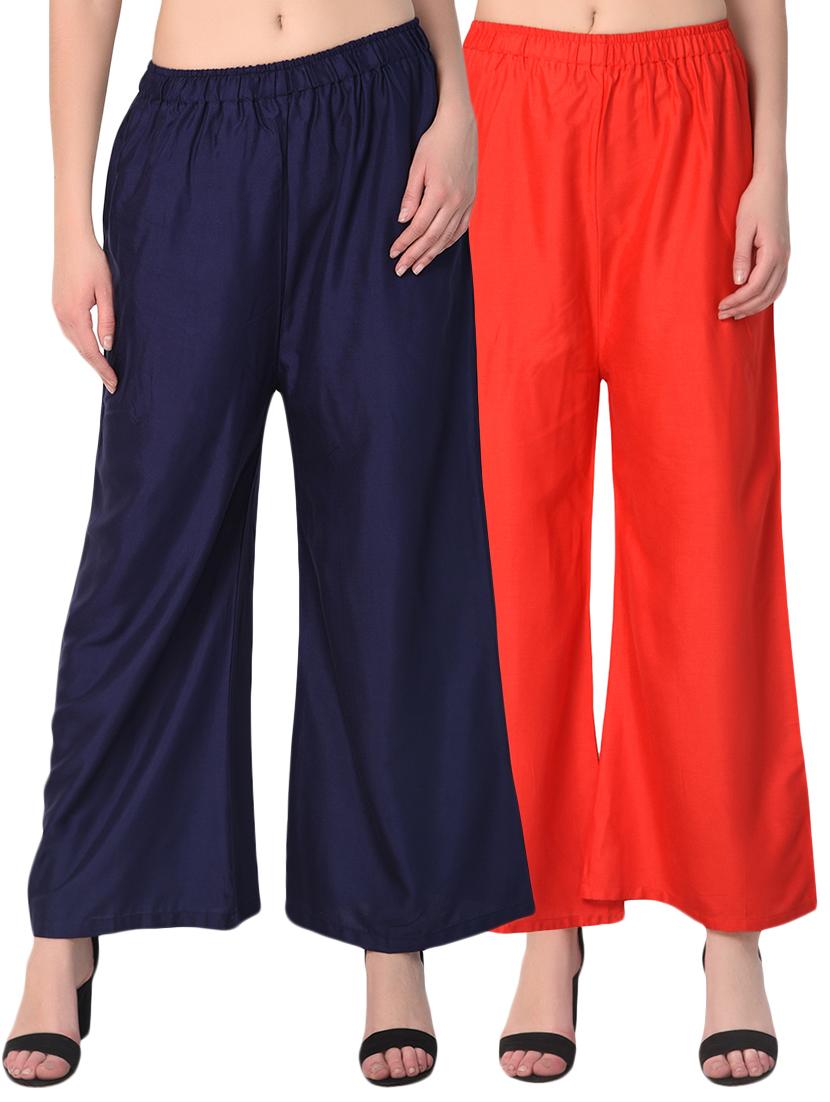 set of 2 multicolored solid palazzos - 15265288 - Zoom Image - 0