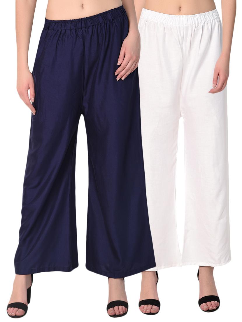 set of 2 multicolored solid palazzos - 15265289 - Zoom Image - 0