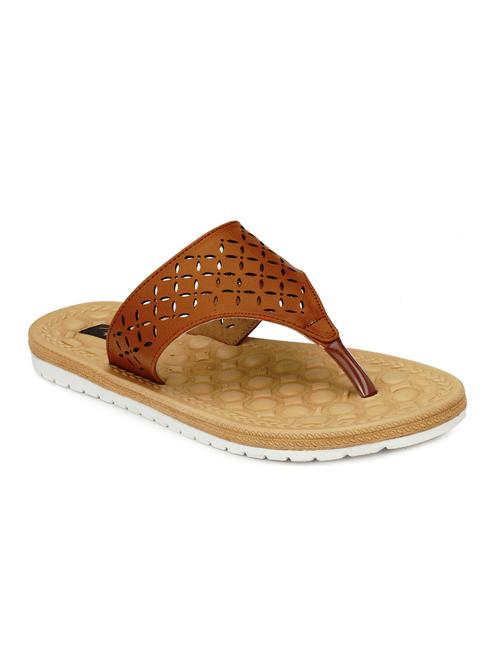 tan open thong  sandal - 15266244 -  Standard Image - 0