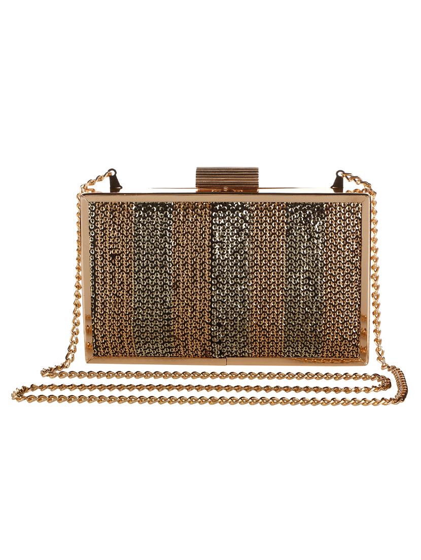 multi colored silk structured  clutch - 15267930 -  Zoom Image - 0