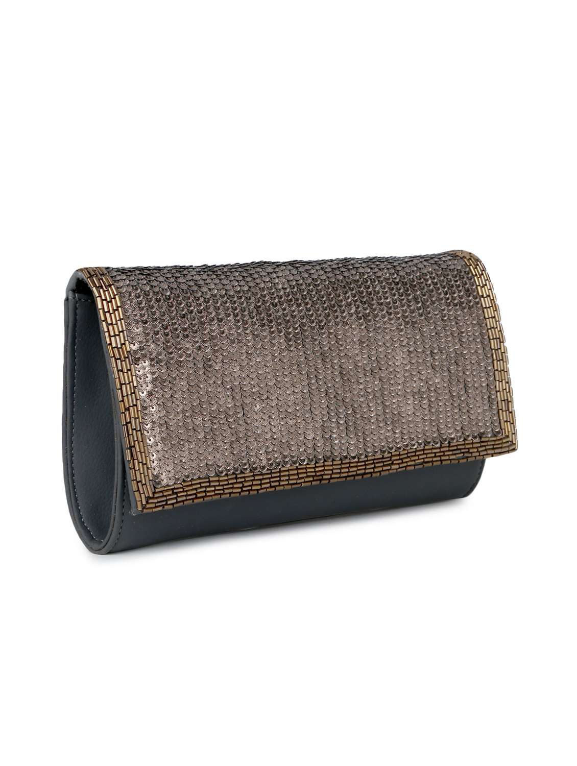 grey leatherette (pu) regular clutch - 15270234 -  Standard Image - 3