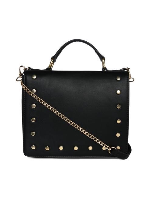 black leatherette (pu) sling bag - 15270244 -  Standard Image - 0