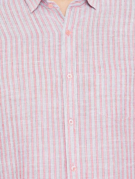 red cotton casual shirt - 15270529 -  Standard Image - 3