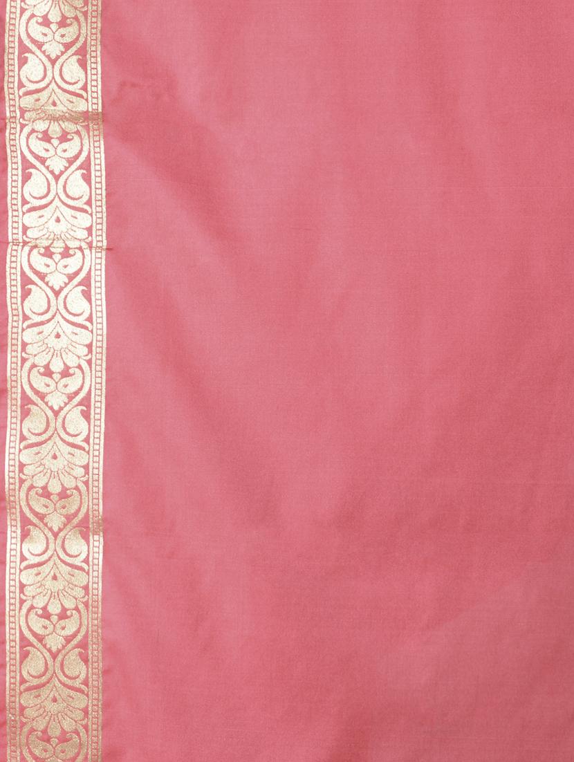 zari half and half banarasi silk saree with blouse - 15270625 - Standard Image - 3