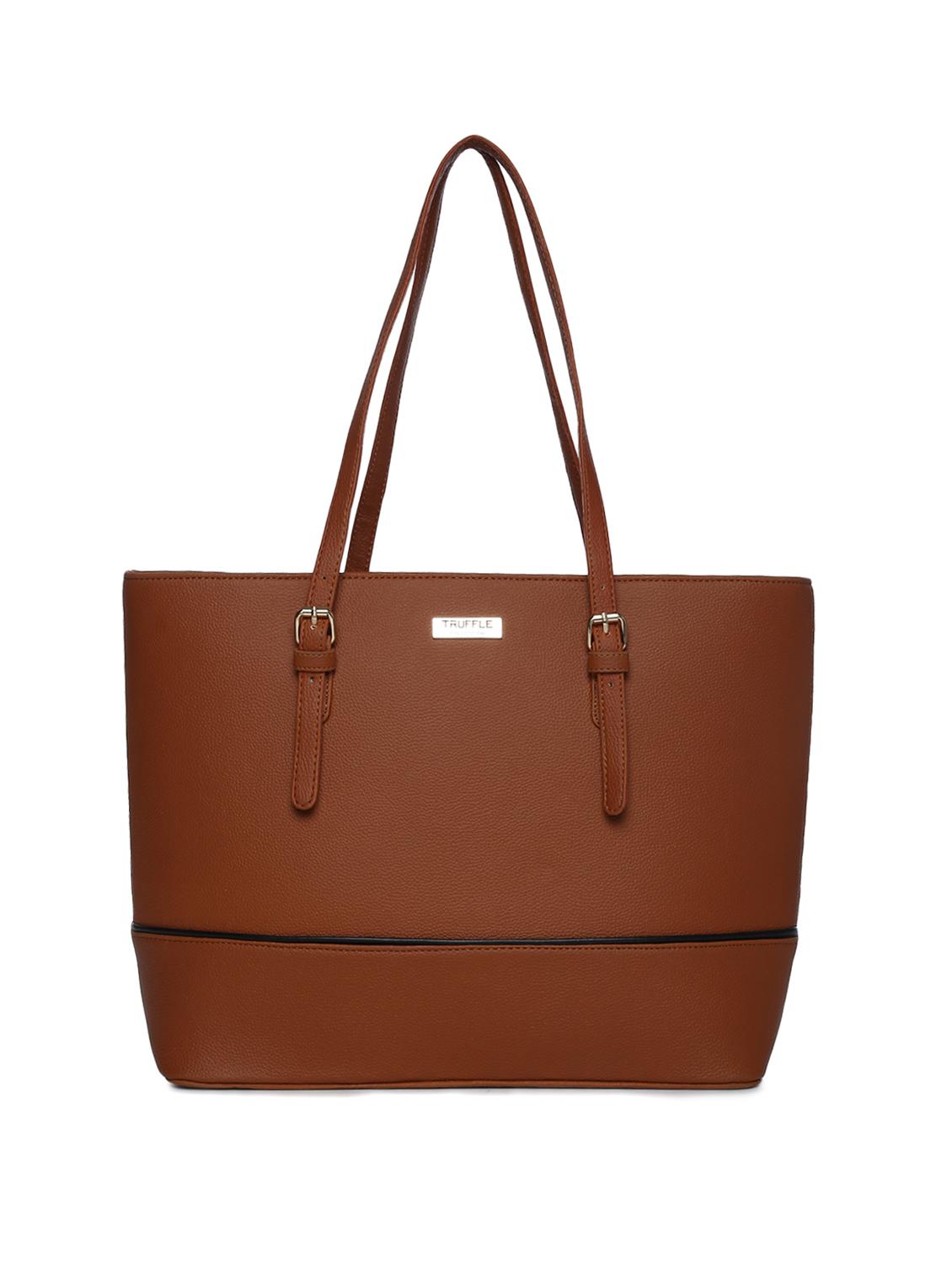 tan leatherette (pu) handbag - 15272178 -  Zoom Image - 0