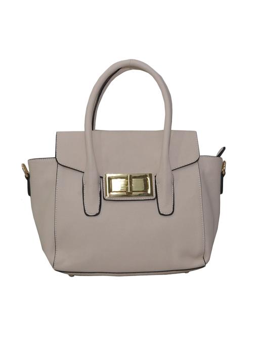 beige leatherette (pu) regular handbag - 15277519 - Standard Image - 0