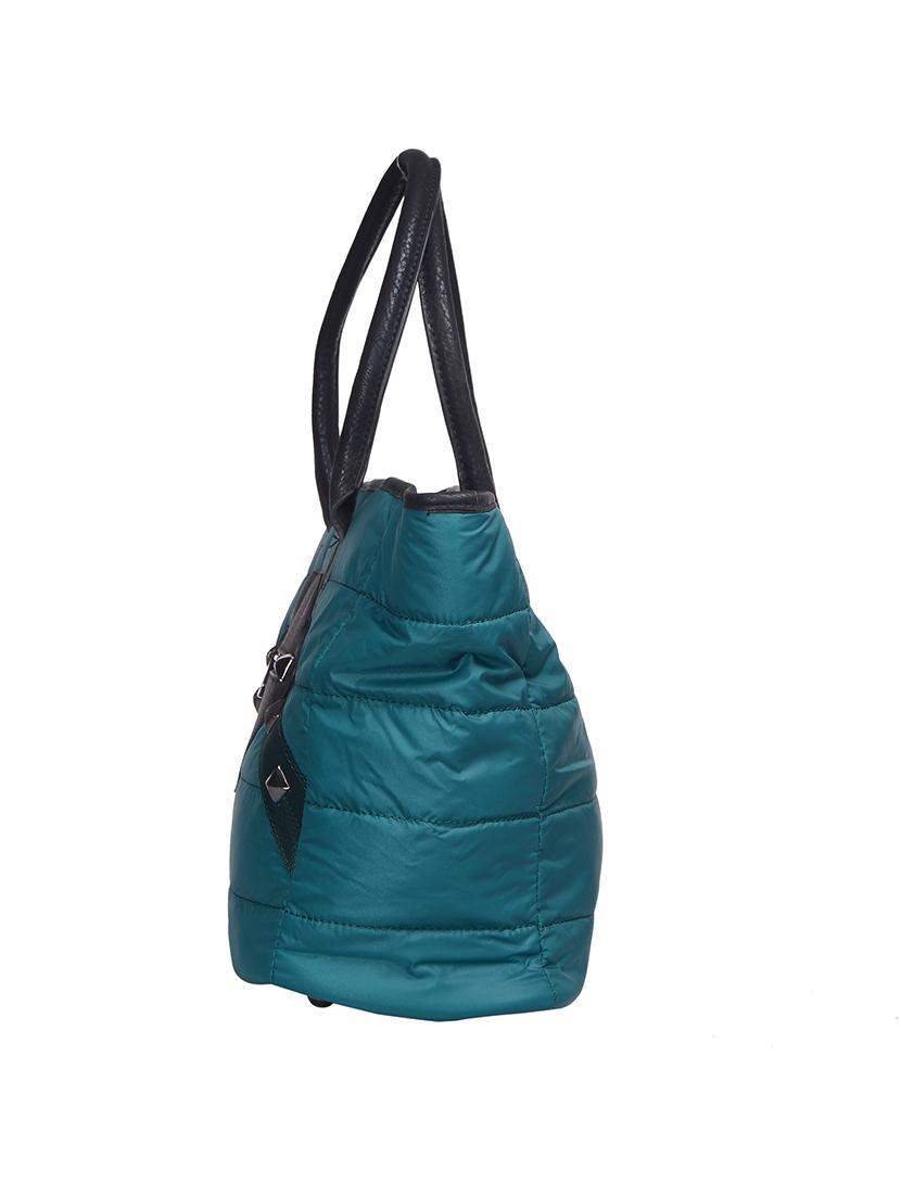 blue leatherette (pu) handbag - 15281647 - Standard Image - 3