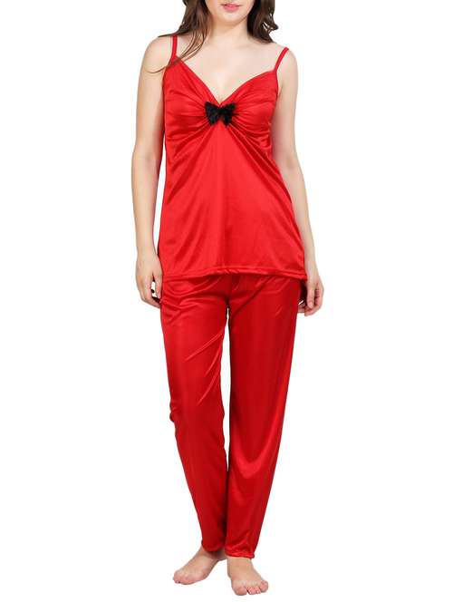 solid nightwear pajama set - 15283470 - Standard Image - 0