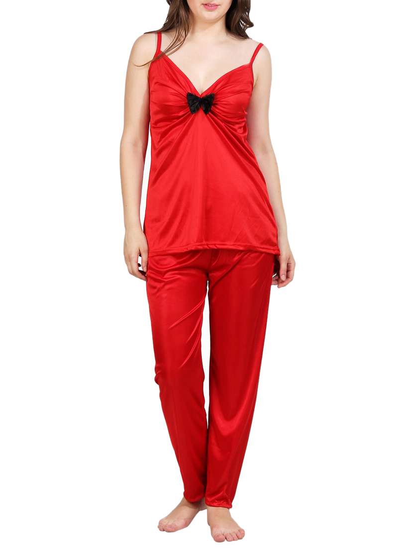 solid nightwear pajama set - 15283470 - Zoom Image - 0