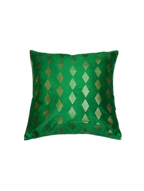 velvet cushion cover with foil print - 15284596 - Standard Image - 0