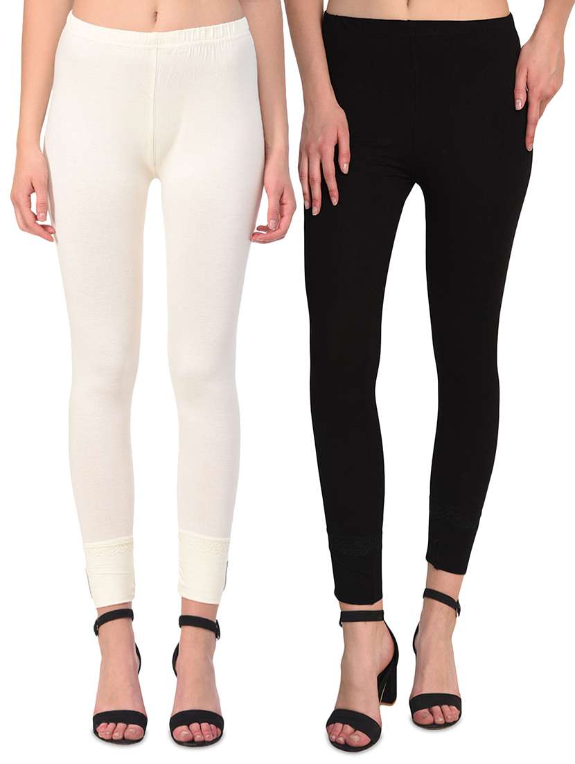 set of 2 multicolored solid legging - 15285976 - Zoom Image - 0