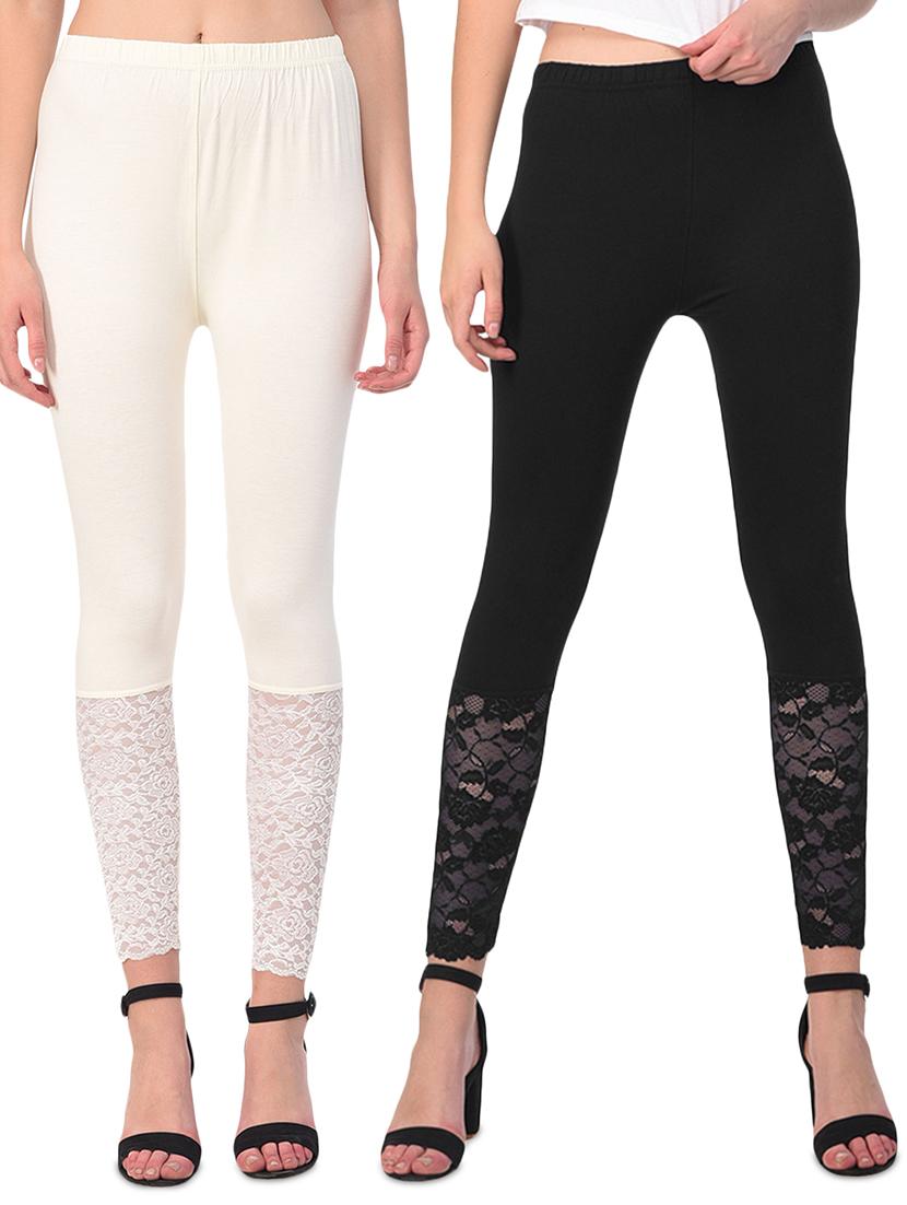 set of 2 multicolored solid legging - 15285977 - Zoom Image - 0